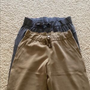 Lululemon Athletica Jogger Pants Bundle- Tan and Gray